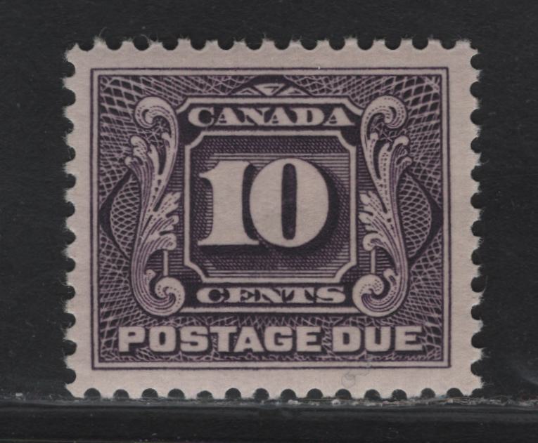 Lot 221 (C) Canada #J5 10c Deep Rose Lilac Numeral, 1906-1928 Postage Due, A VFOG Single, Paper/Gum ABN-L