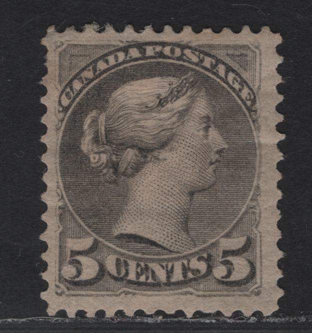 Lot 231 (C) Canada #42 5c Gray Queen Victoria, 1888-1897 Small Queen Issue, A FOG Single, Mid Second Ottawa Printing, Paper 2O-C, Perf 12x12.1.