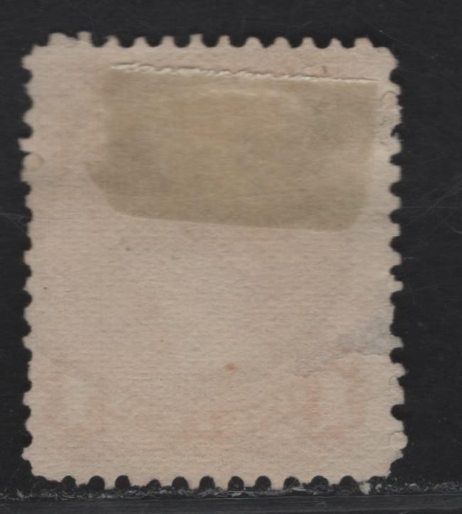 Lot 239 (C) Canada SC#23 1c Yellow Orange Queen Victoria, 1868-1897 Large Queen Issue, A VG Used Single On Paper FO-O (Duckworth Paper 10), Small Thin On Back, #5 Hamilton 2-Ring Cancel