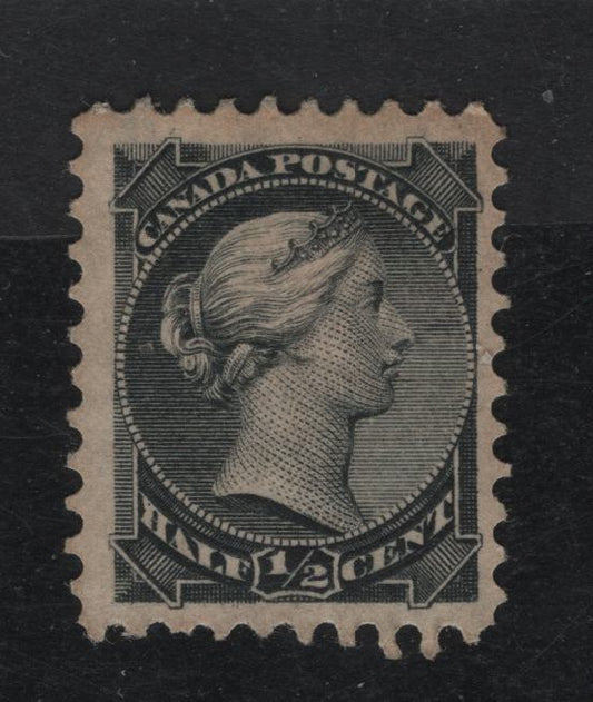 Lot 248 (C) Canada SC#34ii 1/2c Black Queen Victoria, 1870-1897 Small Queen Issue, A Fine OG Single Late Montreal Printing On Paper Type LM-D, Perf. 12