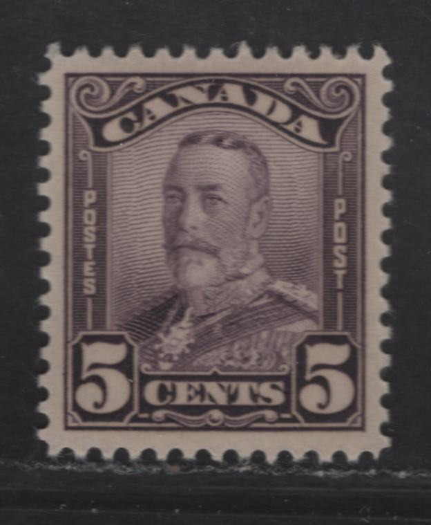 Lot 277 (C) Canada #153 5c Deep Dull Milky Violet, 1928-1929 King George V Scroll Issue, A VFOG Single On Paper ABN-M