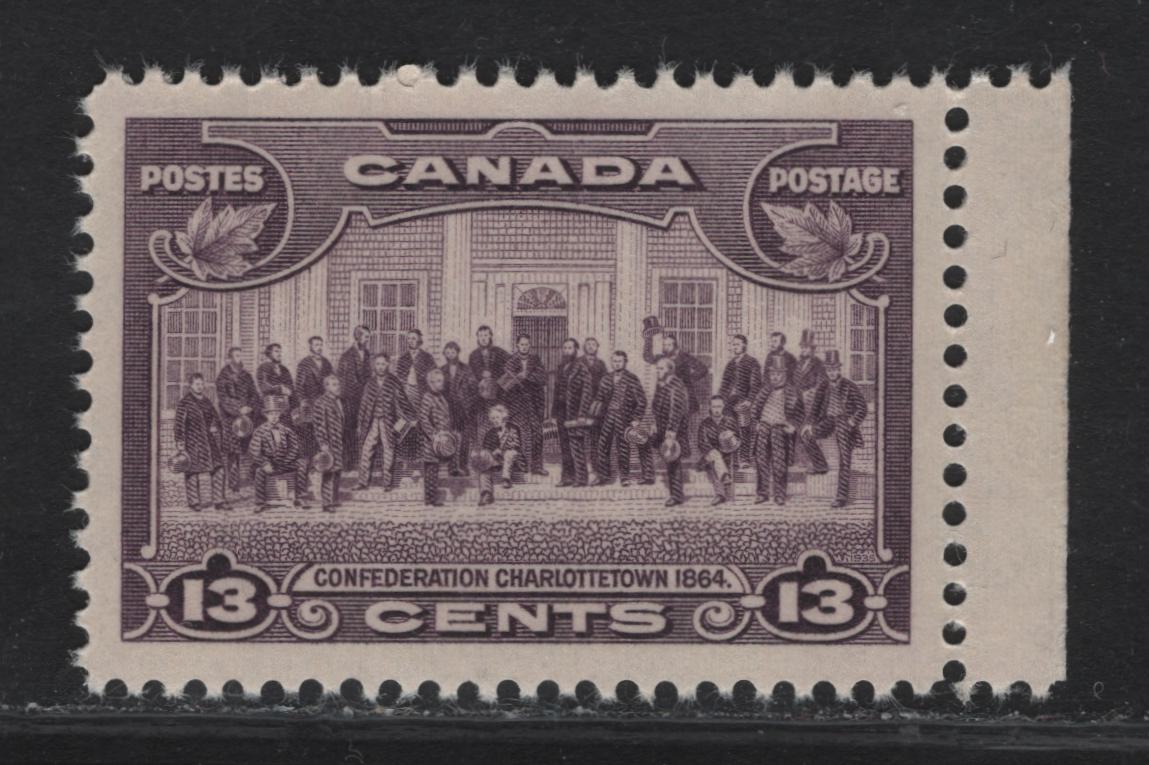 Lot 291 (C) Canada #224 13c Deep Rose Lilac Charlottetown, 1935 King George V Pictorial Issue, A VFNH Single On Paper/Gum Type CBN-FF, Perf 12