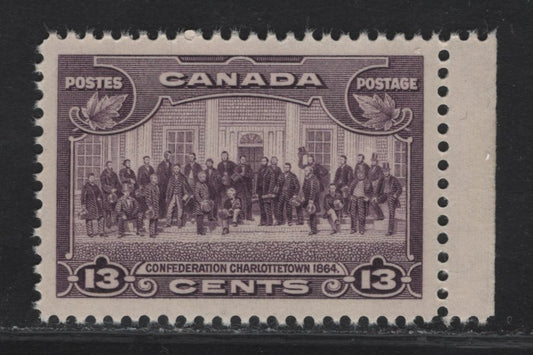 Lot 291 (C) Canada #224 13c Deep Rose Lilac Charlottetown, 1935 King George V Pictorial Issue, A VFNH Single On Paper/Gum Type CBN-FF, Perf 12