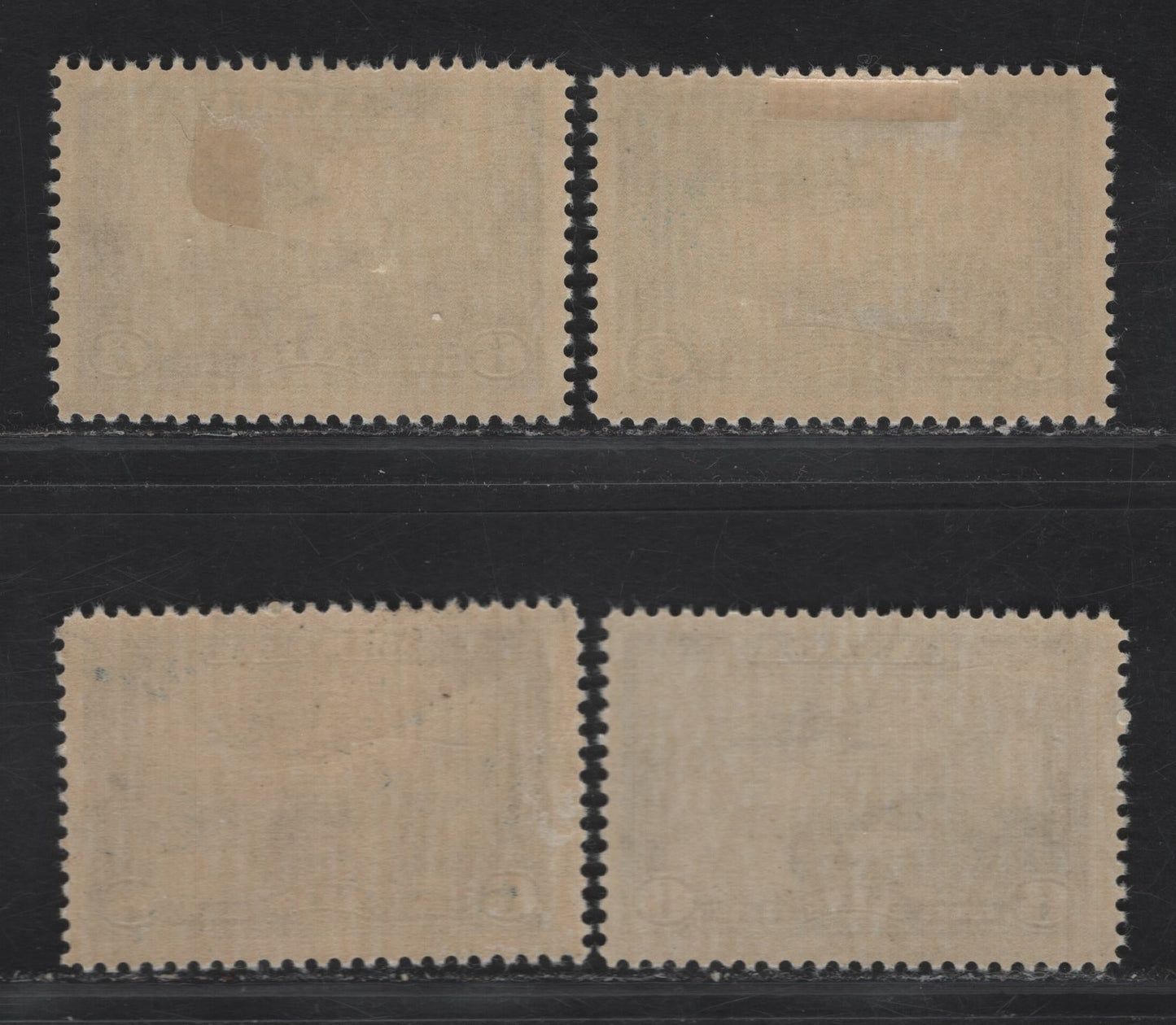 Lot 305 Canada #C6 6c Dull Blue - Light Bright Blue Monoplane Over Mackenzie River, 1938 Airmail Issue, 4 F/VFOG Singles, CBN-X Paper/Gum, Perfs 11.9, 12 & 11.9x12