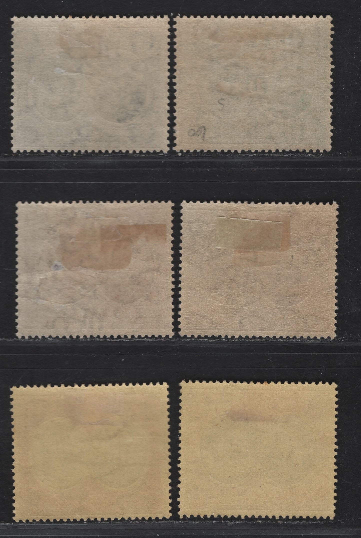 Lot 48 Bermuda SG#59-63 1/4d -4d Brown - Black & Redon Pale Yellow King George V & Ship, 1920-1921 Tercentenary of Representative Institutions, 6 F/VFOG Singles, 2 Shades