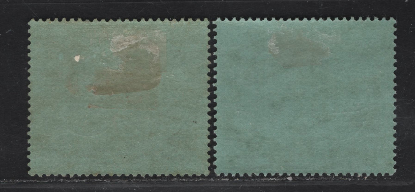 Lot 50 Bermuda SG#64 1/- Black & Gray - Black & Brownish Gray on Blue Green King George V & Ship, 1920-1921 Tercentenary of Representative Institutions, A FOG Single