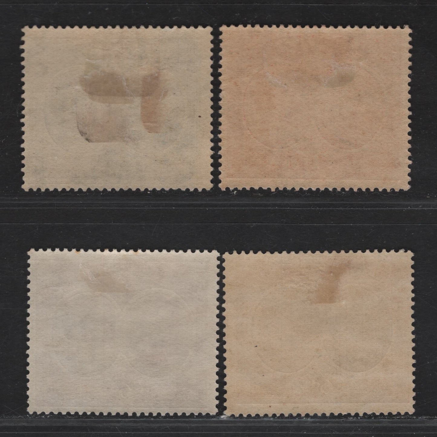 Lot 53 Bermuda SG#65-67 1d - 6d Carmine Red - Pale Purple & Dull/Bright Purple , 1921 Tercentenary of Representative Institutions, 4 FOG Singles, script CA Wmk