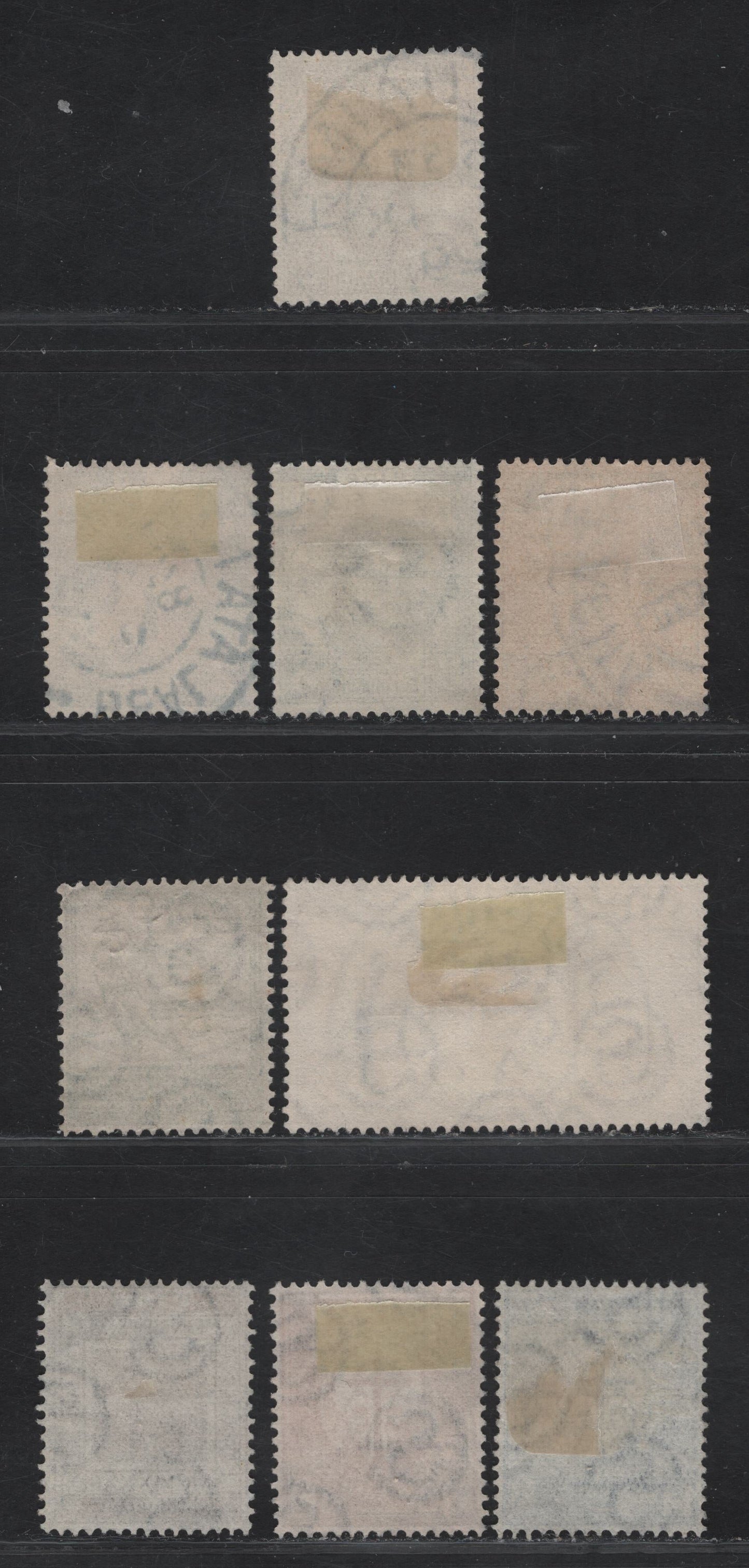 Lot 94 Ireland SG#89-90, 92-94, 96-98 2d Gray Green  - Emerald Catholic Emancipation - Golden Jubilee of Gaelic Athletic Assoc., 1929-1934 Catholic Emancipation - Golden Jubilee of Gaelic Athletic Assoc Issues, 8 Very Fine Used Singles