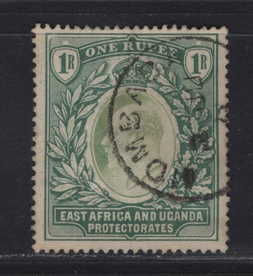Lot 96 KUT SG#26 1r Green King Edward VII, 1904-1907 King Edward VII Issue, A Fine Used Single, Multiple Crown CA Wmk