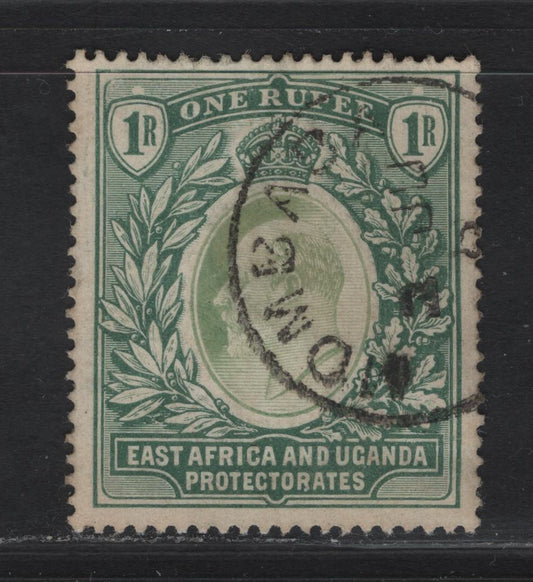 Lot 96 KUT SG#26 1r Green King Edward VII, 1904-1907 King Edward VII Issue, A Fine Used Single, Multiple Crown CA Wmk