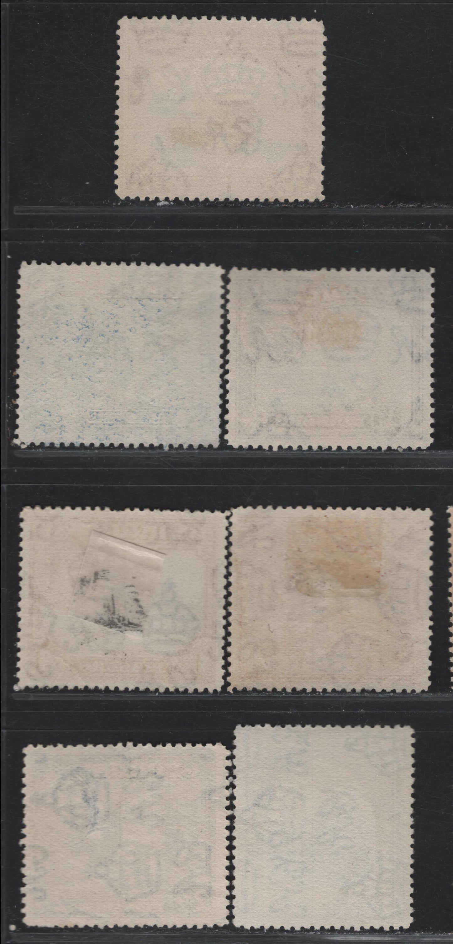 Lot 102 Cyprus SG#133-138, 142 1/4pi - 18pi Ultramarine & Orange Brown - Black & Olive Green Ruins of Vouni Palace - Buyuk Khan, 1934 Pictorial Issue, 7 Very Fine Used Singles, Key Value Is The 18pi