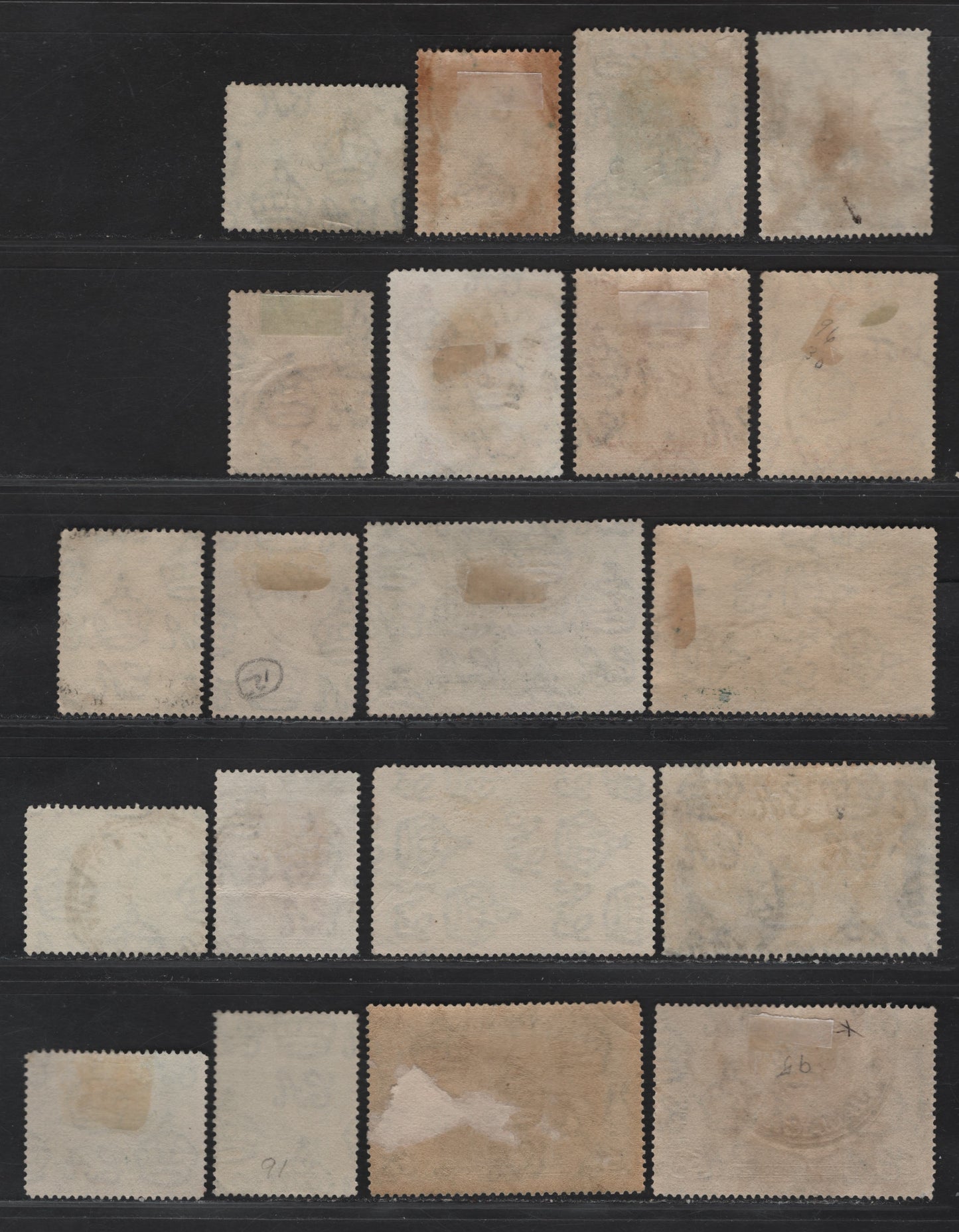 Lot 122 Jamaica SG#96-97a, 98-a, 99-a, 100-a, 101-a, 102-a 1.5d - 1/- Green - Orange & Red Orange War Contingent Embarking - Statue of Queen Victoria, 1921-1939 Pictorial Issue, 20 Fine/Very Fine Used Singles