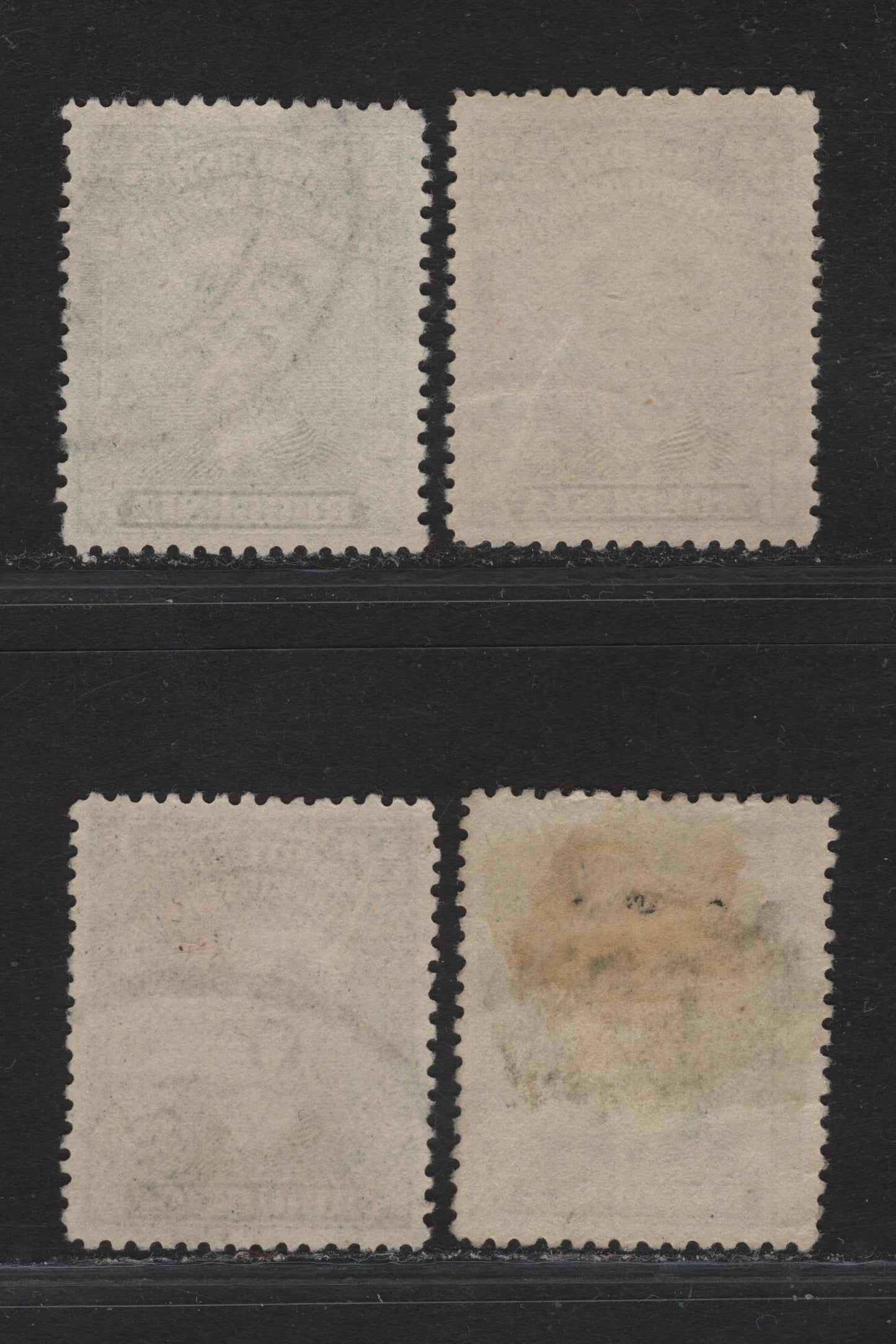 Lot 148 (C) Rhodesia SG#186-187, 188b, 282 1/2d Blue Green - Dull Green King George V, 1913-1924 Admiral Issue, 4 Very Fine Used Singles