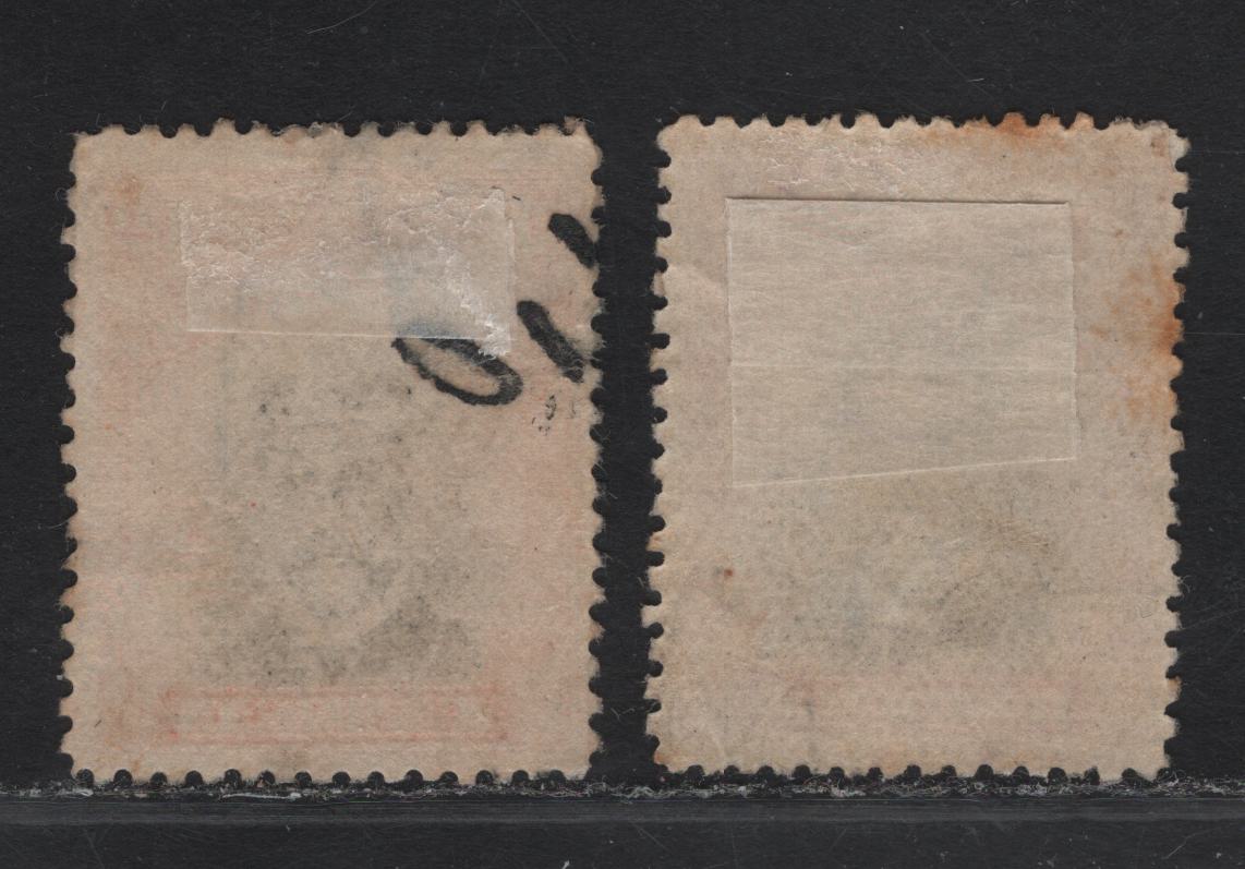 Lot 153 (C) Rhodesia SG#224, 228 4d - 6d Black & Orange Red - Black & Mauve King George V, 1913-1919 Admiral Issue, 2 Fine/Very Fine Used Singles, Die 2, Perf 14