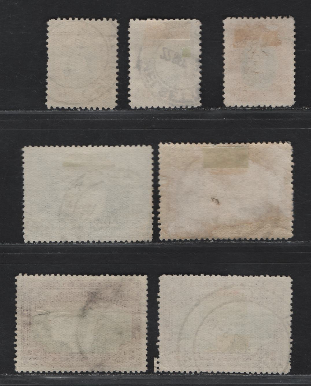 Lot 176 Southern Rhodesia SG#19-20, 29-30 6d - 3d Black & Magenta - Deep Ultramarine King George V - Victoria Falls, 1931-1937 KGV & Victorial Falls Issues, 7 Fine/Very Fine Used Singles, Unlisted Shades, Perf 12.5