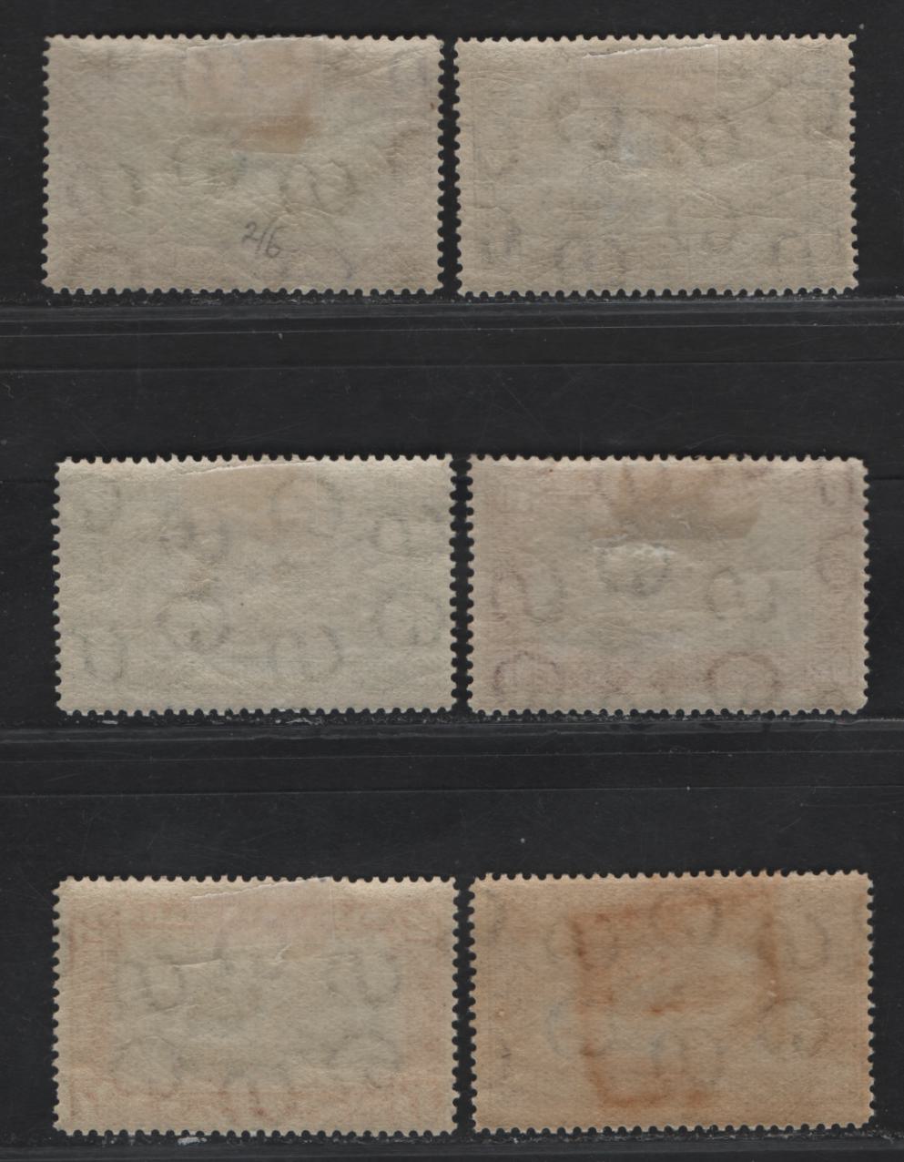 Lot 183 Sudan SG#49b-51, 53, 55, 57 3m - 5pi Green & Sepia - Black & Ultramarine Statue of Gen Gordon, 1931-1937 Pictorial Issue, 6 FOG Singles, Perf 14