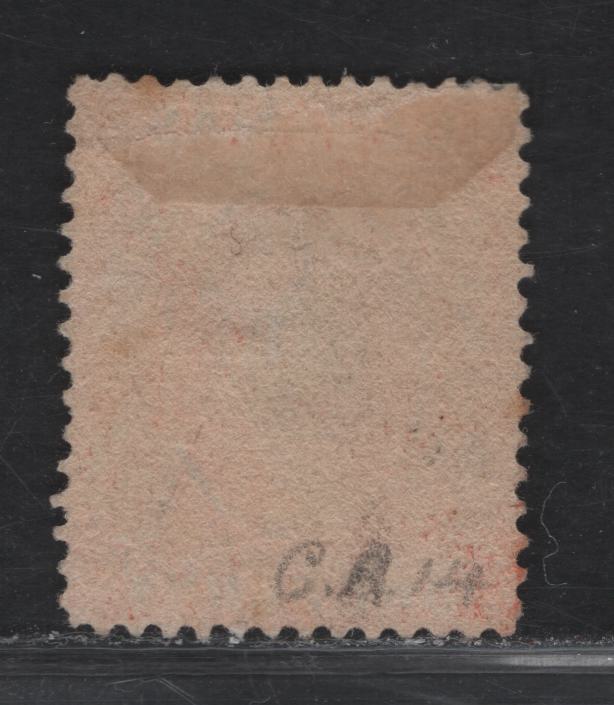 Lot 206 (C) Bahamas SG#42 1d Scarlet Vermillion Queen Victoria, 1882 Queen Victoria Chalon Heads Issue, A Fine Used Single, Cleaned Fiscal Cancel, Crown CA Wmk, Perf 14.