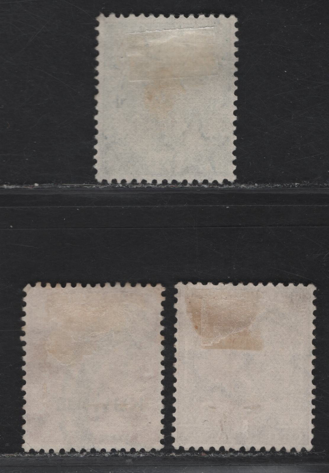 Lot 230 Kuwait SG#16b, 17, 19 1/2a - 2a Green - Vermillion King George V, 1929-1937 Overprinted KGV Keyplates Of India Issue, 3 Very Fine Used Singles, Multiple Stars Wmk