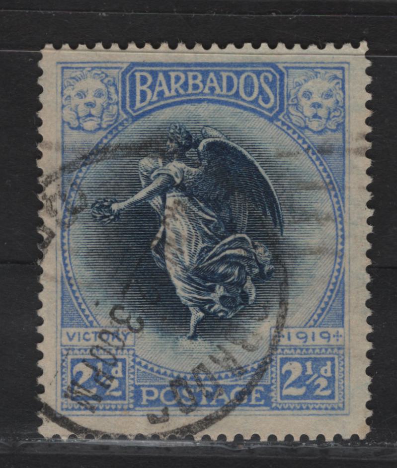 Lot 23 Barbados #205 2 1/2d Indigo & Ultramarine, 1920 Victory Issue, A Very Fine Used Single