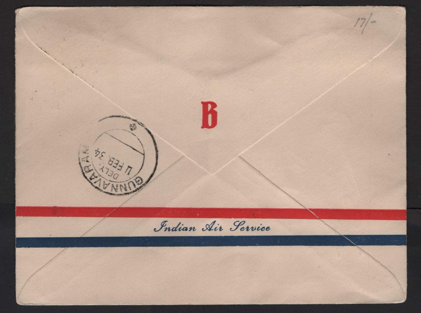 Lot 233 (C) India SG#201, 221 3p - 3a Slate - Blue King George V, 1926-1933 KGV Keyplate & Airmail Issues, A Very Fine Used Cover, Combination Use On Local Commemorative Flight Cover
