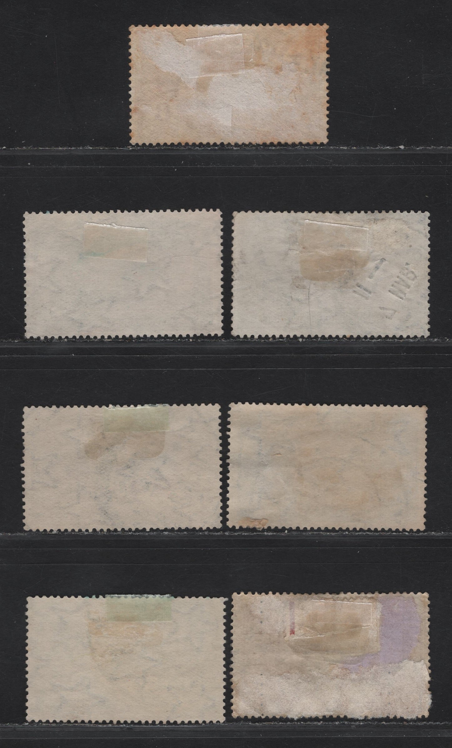 Lot 238 (C) India SG#224, 227w, 228-228w, 229-229w, 230 8a - 3a Purple - Chocolate & Carmine Airmail - Inauguration of New Delhi, 1929-1931 Airmail - Inauguration of New Delhi Issues, 7 Very Fine Used Singles