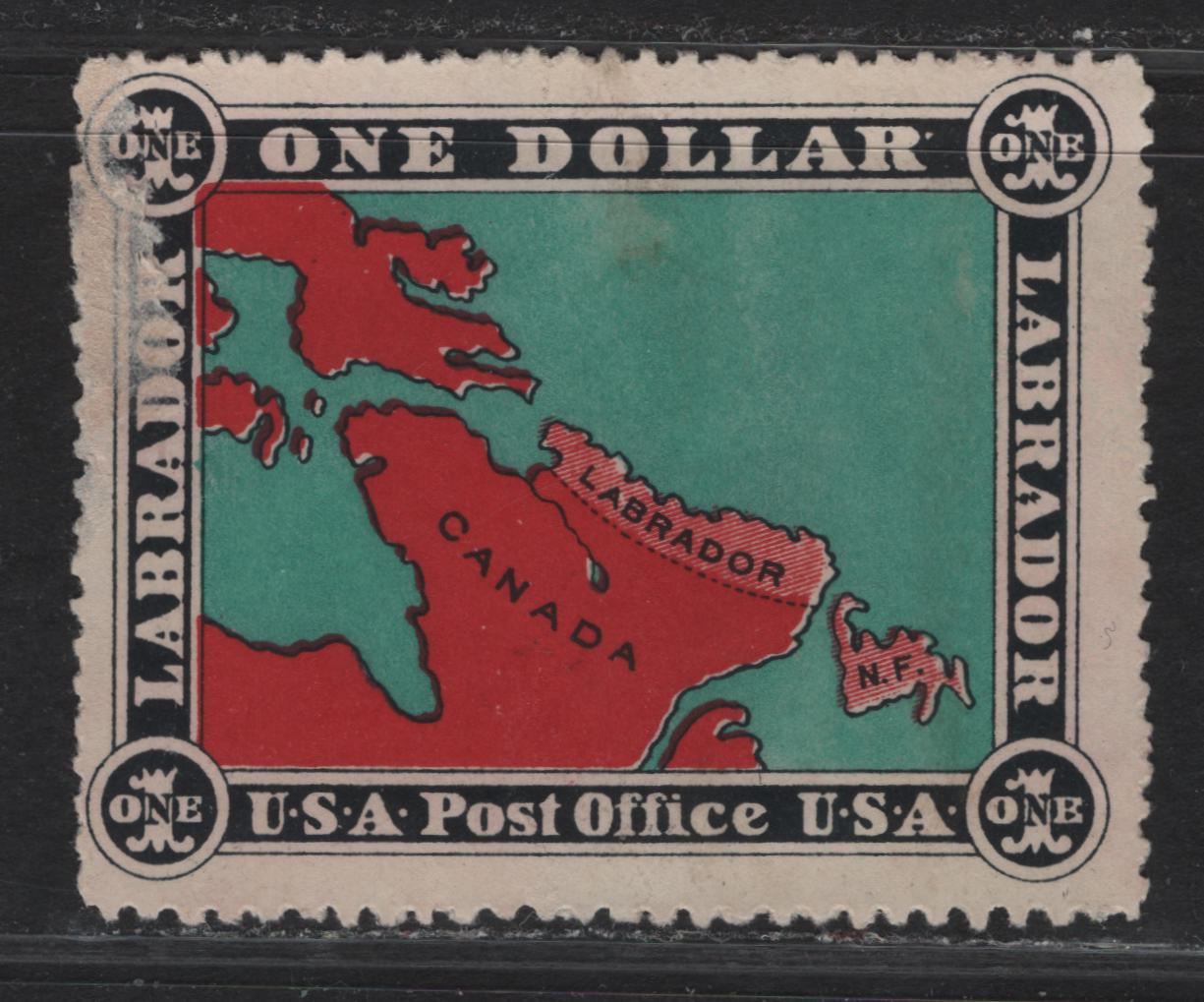 Lot 252 (C) Newfoundland Unissued $1 Multicolored Map, 1908 Cinderella Issue, A Fine Unused Single, Popular With Collectors But Never Officially Issued, There Is A Paper Adhesion At UL Which Will Soak Off