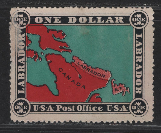Lot 252 (C) Newfoundland Unissued $1 Multicolored Map, 1908 Cinderella Issue, A Fine Unused Single, Popular With Collectors But Never Officially Issued, There Is A Paper Adhesion At UL Which Will Soak Off