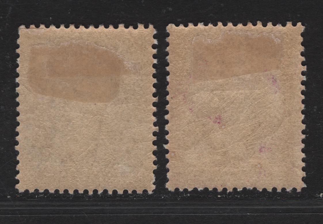 Lot 267 (C) Newfoundland #107-108 4c - 5c Violet - Ultramarine Prince Albert - Princes Mary, 1911 Royal Family Issue, 2 FOG Singles, Paper WM-B, Comb Perf 13.8x14.1