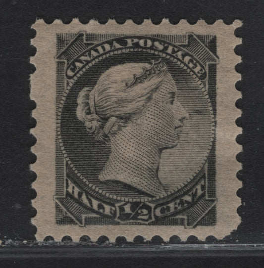 Lot 291 (C) Canada #34i 1/2c Black Queen Victoria, 1870-1893 Small Queen Issue, A VFOG Single, Second Ottawa Printing, Paper 2O-C, Perf 12.1x12.2.