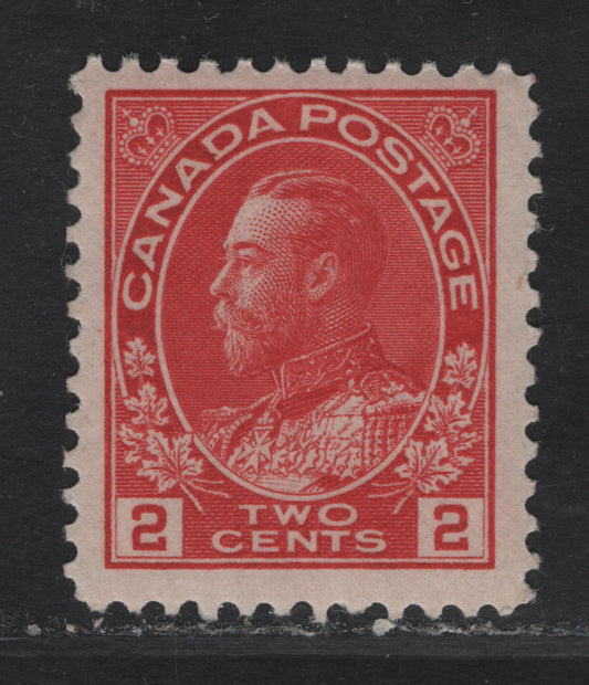 Lot 294 (C) Canada #106vii 2c Red King George V, 1911-1925 Admiral Issue, A FOG Single, Gum/Type ABN-C, Retouched Frameline, Gum is NH but There is A Small Spot Of Disturbance At The Top.