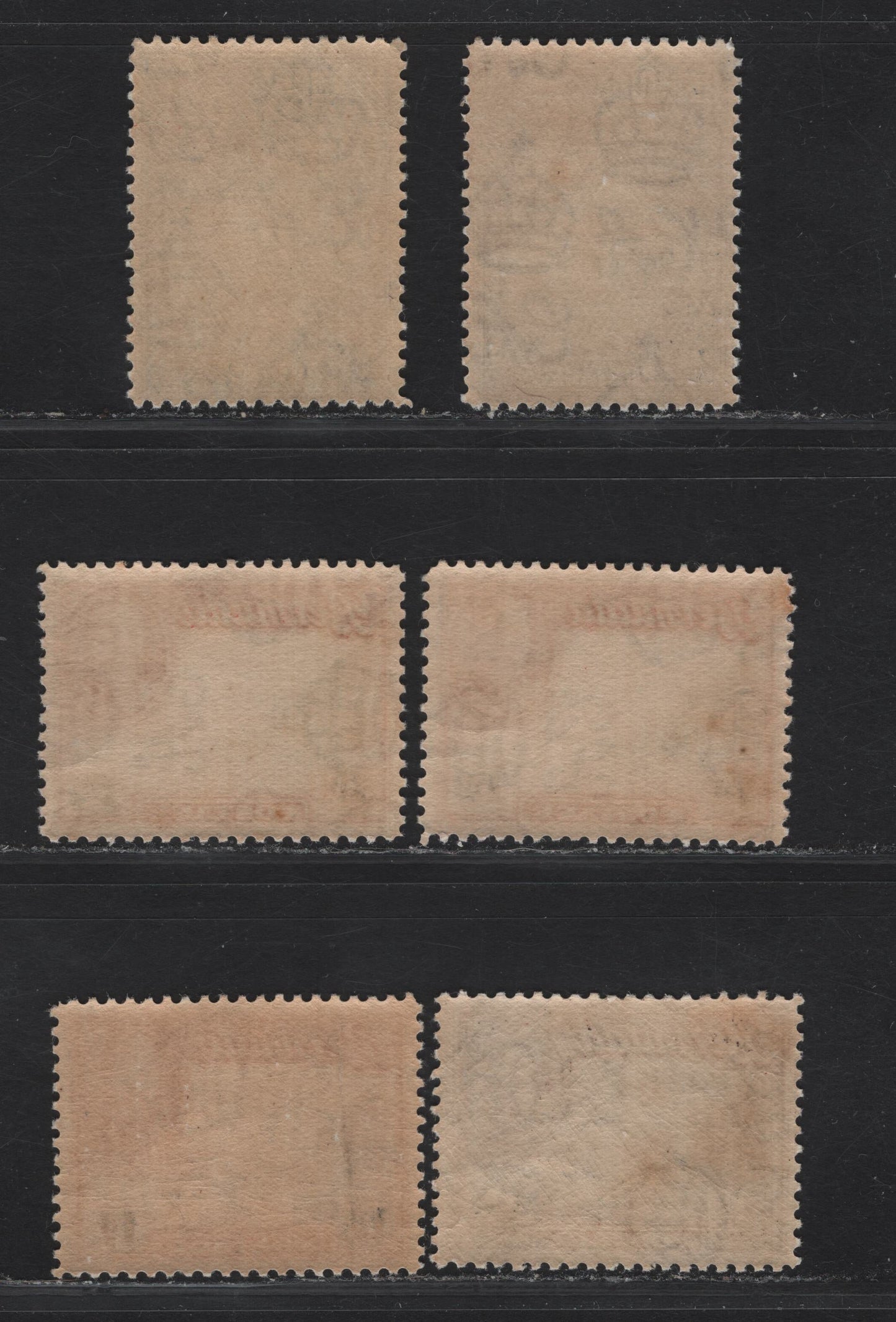 Lot 72 Bermuda SG#99-100, 102 1d - 2.5d Black & Scarlet - Light Bright Blue & Deep Blue South Shore - Grape Bay, 1936-1947 KGV Pictorial Issue, 6 VFNH Singles
