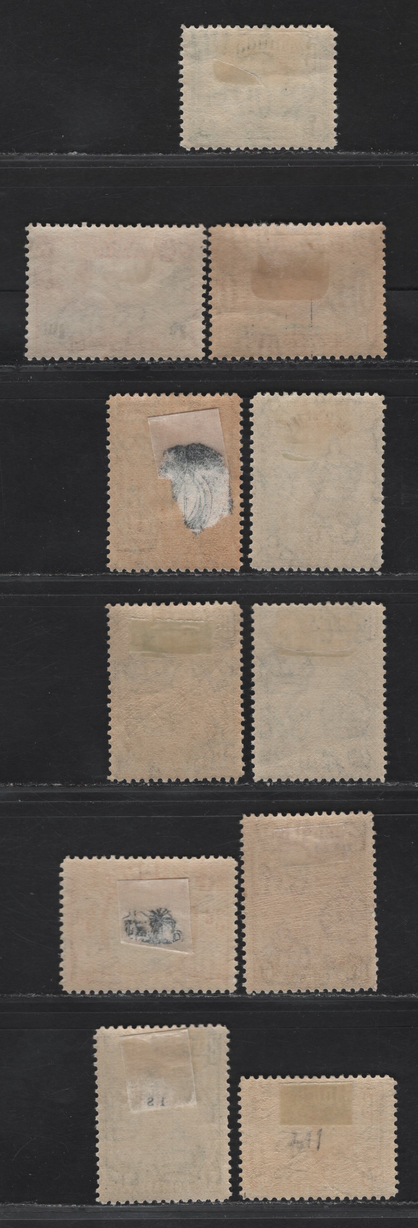 Lot 85 Bermuda SG#98-106 1/2d - 1/6 Emerald Green - Brown Red Hole - Gardener's Cottage, 1936-1947 KGV Pictorial Issue, 11 F/VFOG Singles, Two Shades Each Of 2d & 2.5d