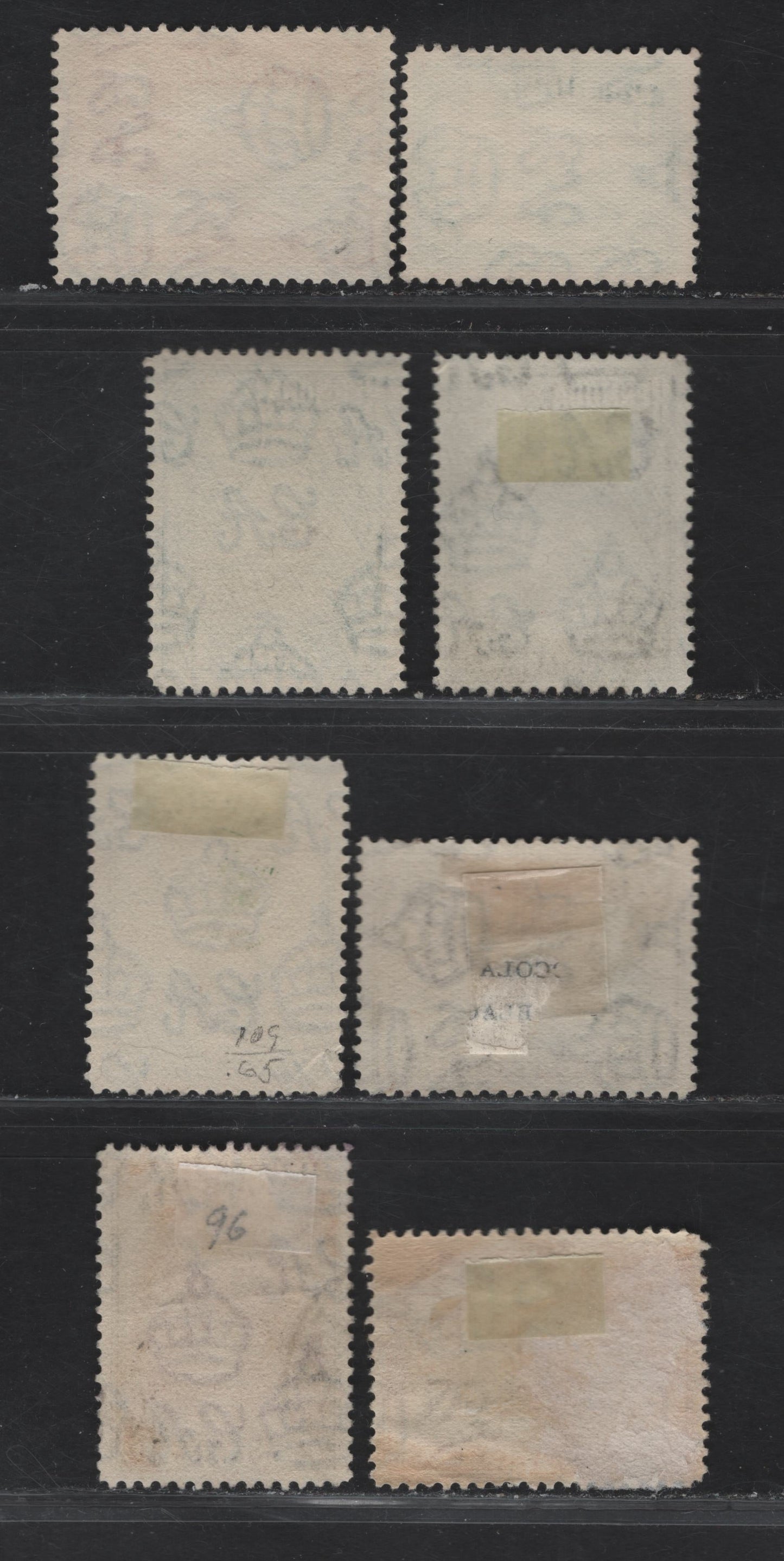 Lot 86 Bermuda SG#98-105 1/2d - 1/- Emerald - Green Red Hole - Gardener's Cottage, 1936-1947 KGV Pictorial Issue, 8 F/VFOG Singles