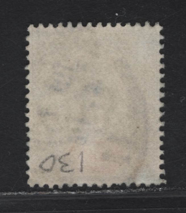 Lot 117 Great Britain SC#130f (SG#229var) 2d Blackish Blue Green & Carmine Red King Edward VII, 1902-1910 King Edward VII Issue, A Very Fine Used Single, DLR Printing, Chalky Paper, Rubber Parcel Hammer Cancel.