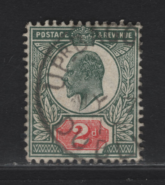 Lot 121 Great Britain SC#130b (SG#290) 2d Deep Dull Green & Red King Edward VII, 1902-1910 King Edward VII Issue, A Very Fine Used Single, Somerset House Printing.
