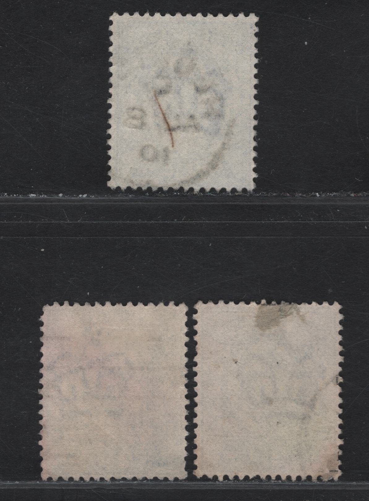 Lot 125 Great Britain SC#131-a (SG#230-231) 2.5d Pale Ultramarine - Deep Ultramarine King Edward VII, 1902-1910 King Edward VII Issue, 3 Very Fine Used Singles, DLR Printings, Perf 14