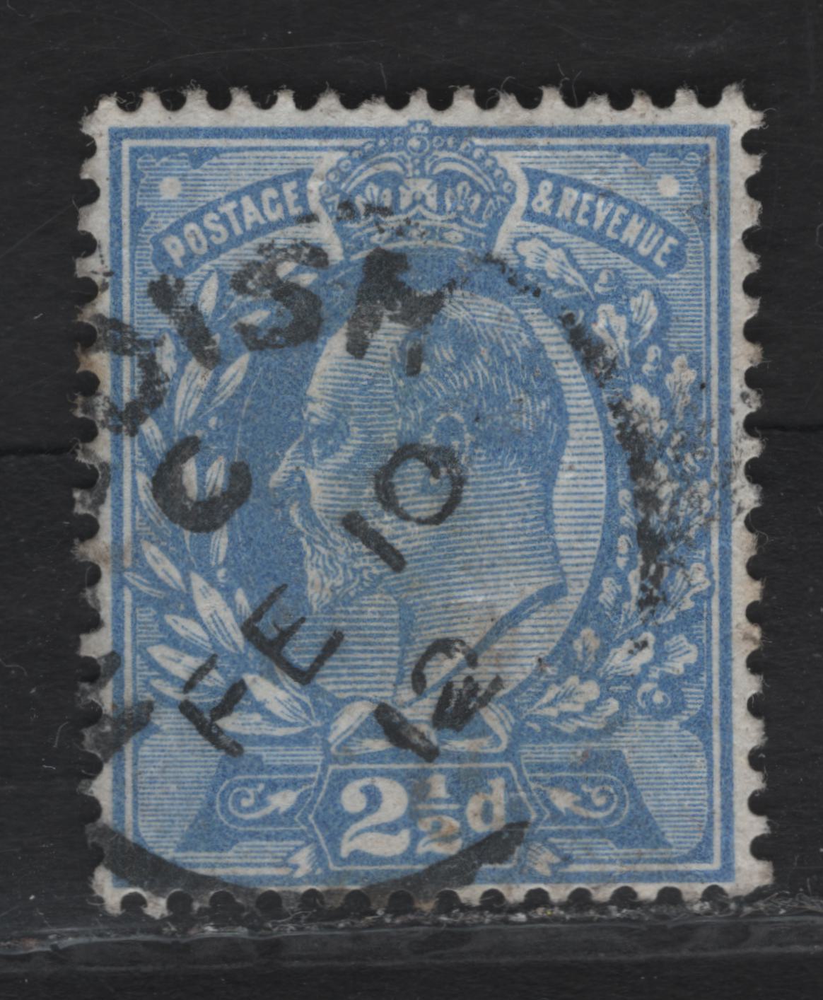 Lot 135 Great Britain SC#148 (SG#283) 2.5d Bright Blue King Edward VII, 1902-1910 King Edward VII Issue, A Very Fine Used Single, Harrison Printing, Perf 15x14