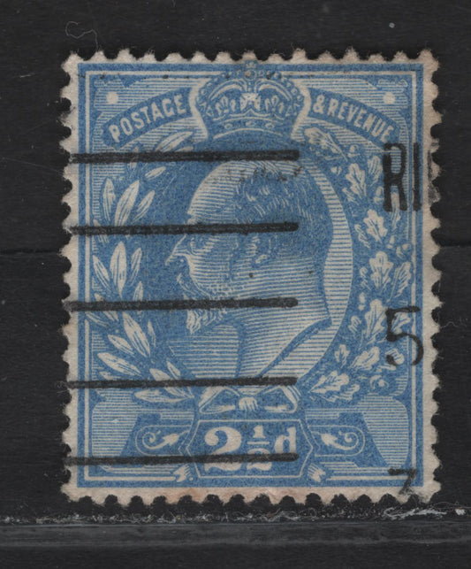 Lot 136 Great Britain SC#148 (SG#283var) 2.5d Bright Blue King Edward VII, 1902-1910 King Edward VII Issue, A Very Fine Used Single, Harrison Printing, Perf 15x14, Showing Dot Above A of Postage - Similar To The Variety on The 1/2d.