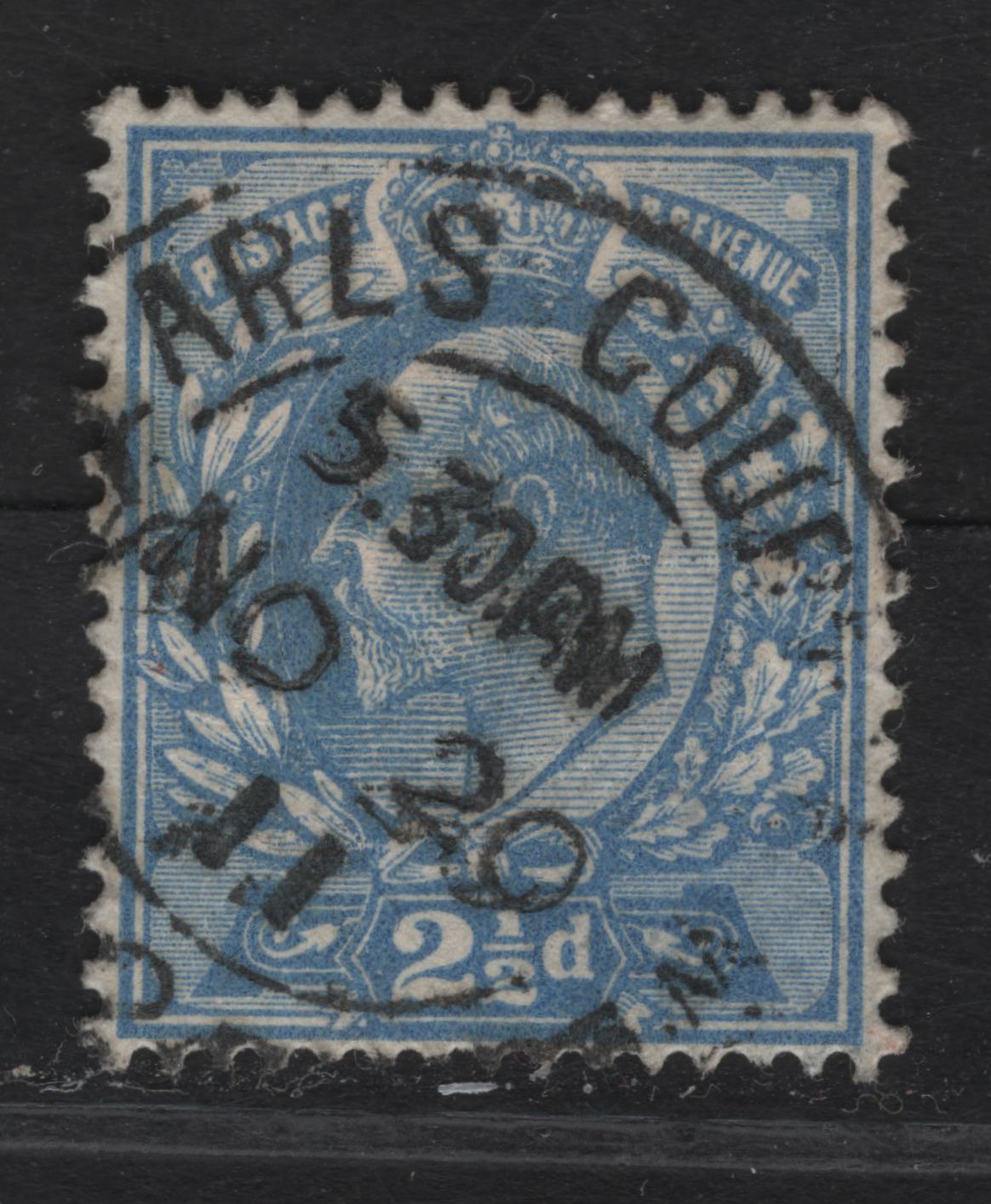 Lot 137 Great Britain SC#148a (SG#284) 2.5d Dull Blue King Edward VII, 1902-1910 King Edward VII Issue, A Very Fine Used Single, Harrison Printing, Perf 15x14, SON November 20 1911 Earl's Court CDS.