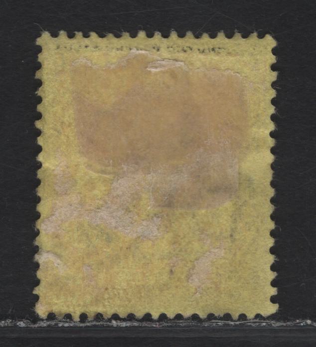 Lot 150 Great Britain SC#149 (SG#285) 3d Purple on Lemon King Edward VII, 1902-1910 King Edward VII Issue, A Very Fine Used Single, Harrison Printing, Perf 15x14
