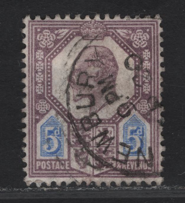 Lot 163 Great Britain SC#134 (SG#242) 5d Dull Purple & Ultramarine King Edward VII, 1902-1910 King Edward VII Issue, A Fine Used Single, DLR Printing.