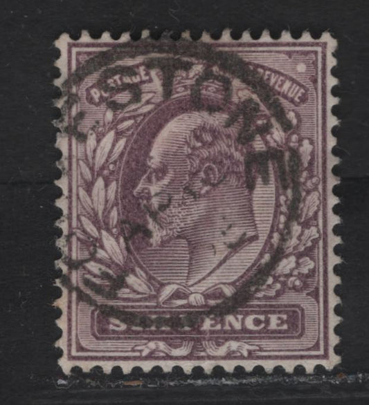 Lot 166 Great Britain SC#135a (SG#246) 6d Slate Purple King Edward VII, 1902-1910 King Edward VII Issue, A Very Fine Used Single, DLR Printing
