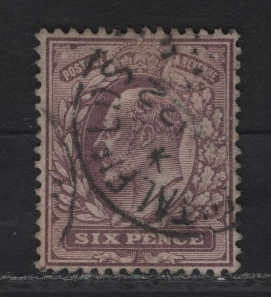Lot 167 Great Britain SC#135a (SG#246) 6d Slate Purple King Edward VII, 1902-1910 King Edward VII Issue, A Very Fine Used Single, DLR Printing