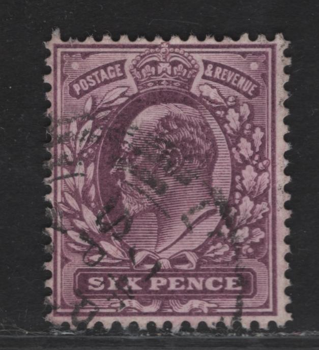 Great Britain SC#135i (SG#248) 6d Dull Purple King Edward VII, 1902-1910 King Edward VII Issue, A Fine Used Single DLR Printing, Chalk Surfaced Paper