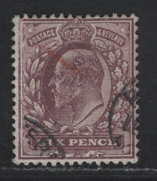 Lot 173 Great Britain SC#135b (SG#298) 6d Dull Reddish Purple King Edward VII, 1902-1910 King Edward VII Issue, A Very Fine Used Single, Somerset House printing
