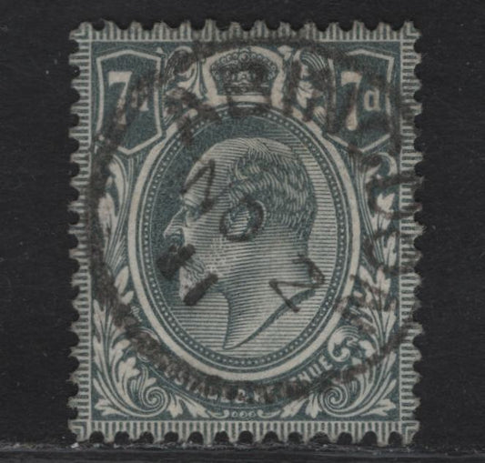 Lot 177 Great Britain SC#145 (SG#249) 7d Gray Black King Edward VII, 1902-1910 King Edward VII Issue, A Very Fine Used Single, DLR Printing, Abingdon Nov 2 1911 CDS