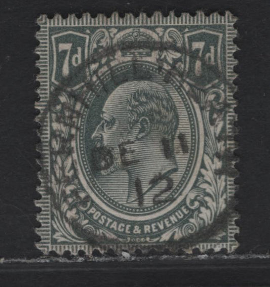 Lot 179 Great Britain SC#145b (SG#305) 7d Slate Gray King Edward VII, 1902-1910 King Edward VII Issue, A Very Fine Used Single, Somerset House printing, December 11 1912 Fernhill Heath CDS