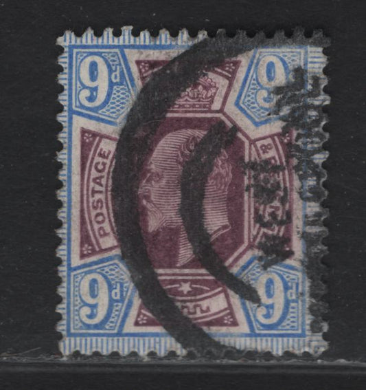 Lot 181 Great Britain SC#136h (SG#251a) 9d Slate Purple & Ultramarine King Edward VII, 1902-1910 King Edward VII Issue, A Fine Used Single, DLR Printing, Chalk Surface Paper