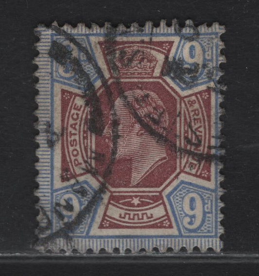 Lot 182 Great Britain SC#136b (SG#307) 9d Dull Reddish Purple & Blue King Edward VII, 1902-1910 King Edward VII Issue, A Fine Used Single, Somerset House printing