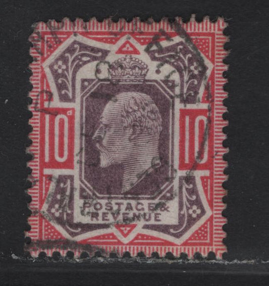 Lot 183 (C) Great Britain SC#137 (SG#254avar) 10d Slate Purple & Carmine - Pink King Edward VII, 1902-1910 King Edward VII Issue, De La Rue Printing, A Very Fine Used Single